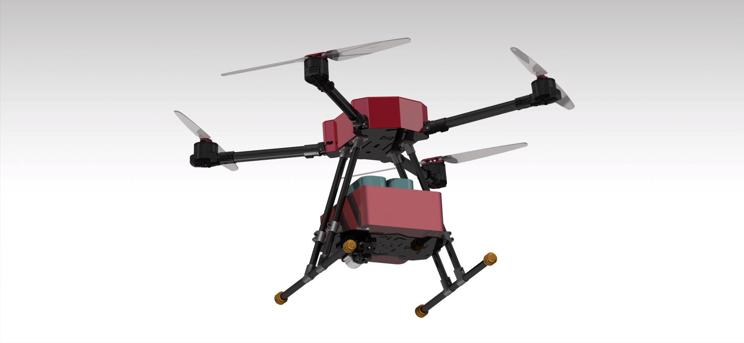 Agribot Agricultural Spraying Drone Isometric View